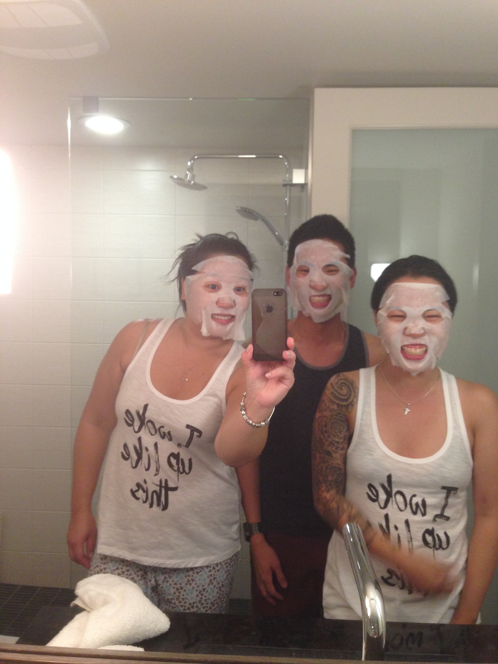 ... or sometimes the bride asks you do a face mask the night before with the bridal party.