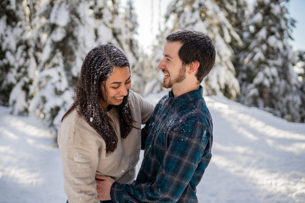 Snowy proposal at Grouse Mountain 