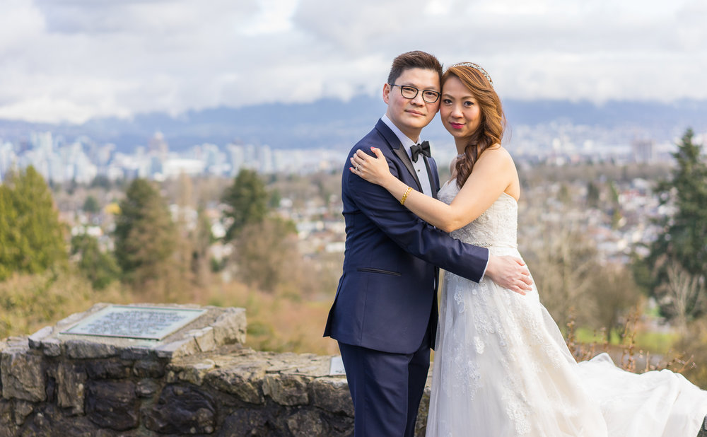 Vancouver wedding portrait at Queen Elizabeth Park.