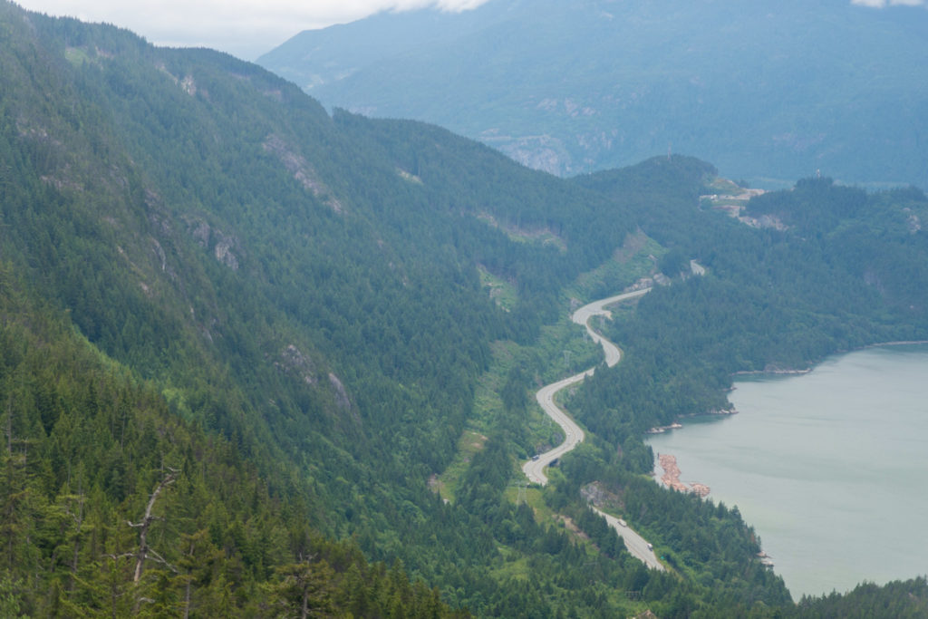 View of the Sea to Sky highway