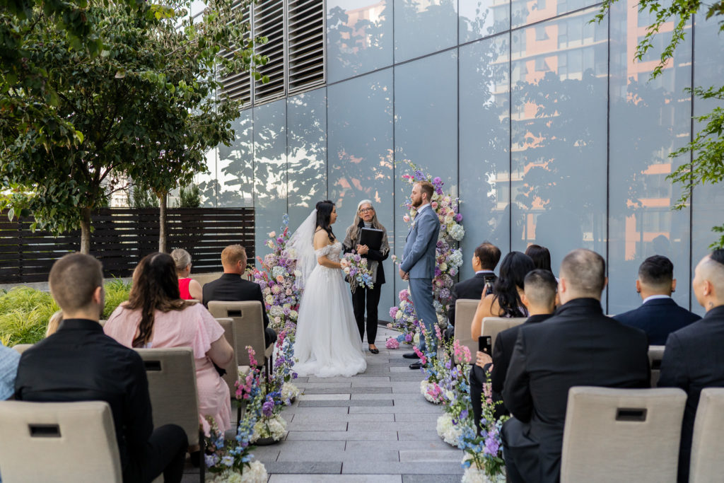 wedding ceremony at JW MARRIOTT PARQ VANCOUVER for an intimate wedding